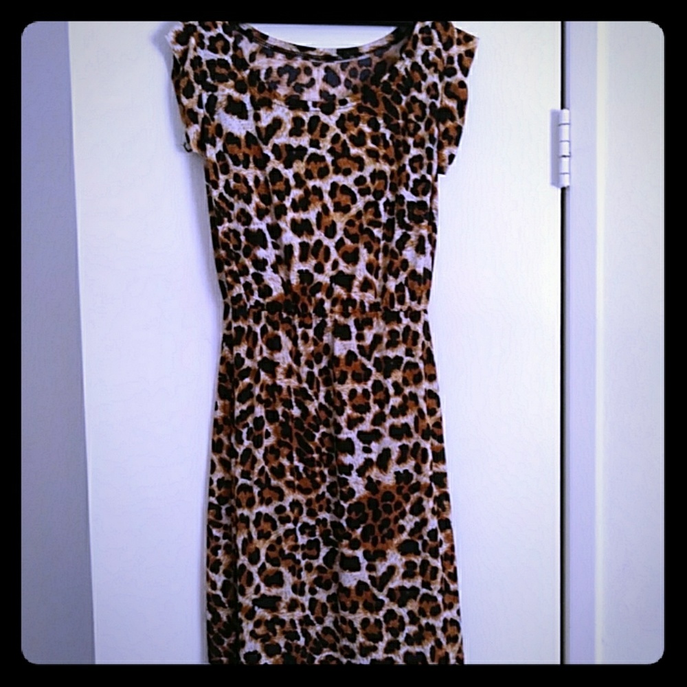 Lepard print mini dress